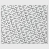 Chic Merry kerstgroet wil wit zijn Cadeaupapier (Vlak)