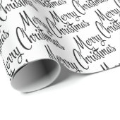 Chic Merry kerstgroet wil wit zijn Cadeaupapier (Rol Hoek)