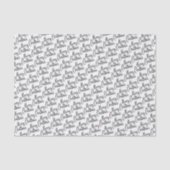 Chic Merry kerstgroet wil wit zijn Tissuepapier (Voorkant)