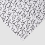 Chic Merry kerstgroet wil wit zijn Tissuepapier (Detail)