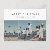 Chic Merry kerstjaar in Review 3 Foto Feestdagenkaart (Voorkant)