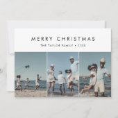 Chic Merry kerstjaar in Review 4 Foto Feestdagenkaart (Voorkant)