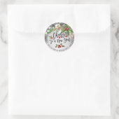 Chic Merry-kerstmannen naar een nieuwjaars groet Ronde Sticker (Tas)
