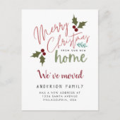 Chic Merry Kerstmis van ons nieuwe thuisfront Aankondigingskaart (Voorkant)