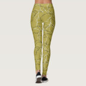 Chic messing en zwart wit breukpatroon leggings (Achterkant)