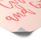 Chic met de hand geschreven koraal Cards and Gifts Poster (Hoek)