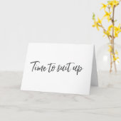 Chic met de hand geschreven "Tijd om je klaar te m Kaart (Gele Bloem)