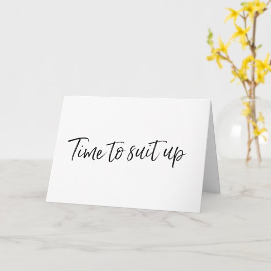 Chic met de hand geschreven "Tijd om je klaar te m Kaart (Gele Bloem)