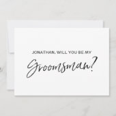 Chic met de hand geschreven "Wil je mijn getuige z Kaart (Voorkant)