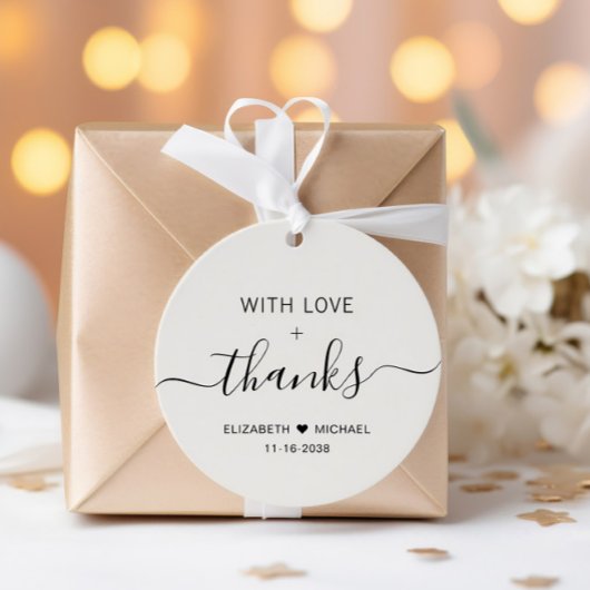 Chic met liefde crème trouw bedankt bedankjes labels
