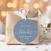 Chic met liefde Dusty Blue Wedding Bedankt Bedankjes Labels