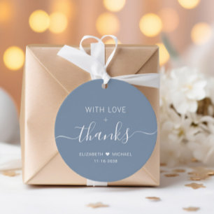 Chic Met Liefde Stofblauw Trouw Dank Je Bedankjes Labels