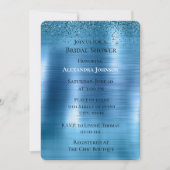 Chic Metallic Aqua Blue Glitter Vrijgezellenfeest Kaart (Voorkant)