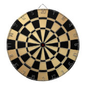 Chic Metallic Gold en Black Dartbord (Voorkant)