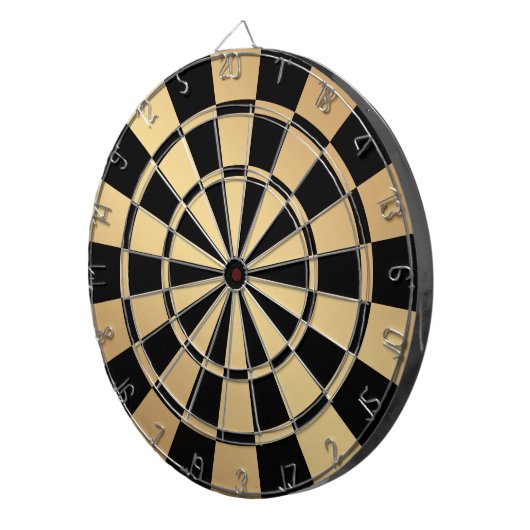 Chic Metallic Gold en Black Dartbord (Voorkant Rechts)