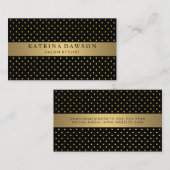 Chic Metallic Gold met pooldots Visitekaartje (Voorkant / Achterkant)