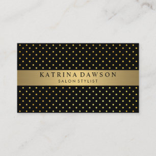 Chic Metallic Gold met pooldots Visitekaartje