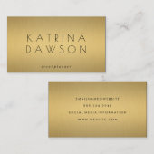 Chic Metallic Gold Visitekaartje (Voorkant / Achterkant)