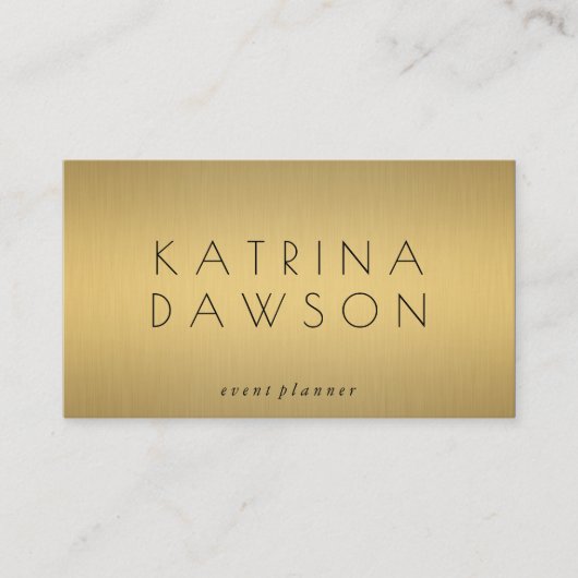 Chic Metallic Gold Visitekaartje (Voorkant)