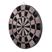 Chic Metallic Roos Gold Pink en Black Dartbord (Voorkant Rechts)