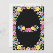 Chic Mexican Floral Fiesta Baby shower  Kaart (Achterkant)