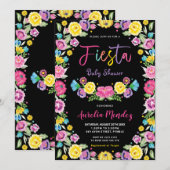 Chic Mexican Floral Fiesta Baby shower  Kaart (Voorkant / Achterkant)