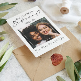 Chic Minimaal Foto | Wil Je Mijn Bruidsmeisje Zijn
