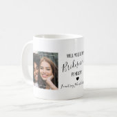 Chic Minimaal Foto | Wil Je Mijn Bruidsmeisje Zijn Koffiemok (Voorkant links)