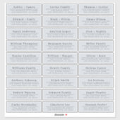 Chic Minimal Blue Wedding Guest Adresetiketten Sticker (Vel)