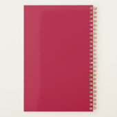 Chic Minimal Brick Red Typografie Wekelijks Maande Planner (Achterkant)
