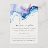 Chic Minimal Coastal Sea Beach Wedding Reception Informatiekaartje (Voorkant)