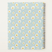 Chic Minimal Daisy Teal Script Monogram Planner (Achterkant)
