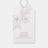 Chic Minimal Floral Prijs Labels Cadeaulabel (Achterkant)