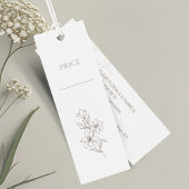 Chic Minimal Floral Prijs Labels Mini Visitekaartjes