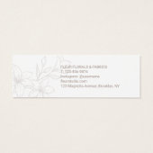 Chic Minimal Floral Prijs Labels Mini Visitekaartjes (Achterkant)