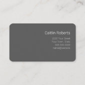 Chic Minimal Floral Wit Grijs Visitekaartje (Achterkant)