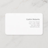 Chic Minimal Floral Zwart Wit Visitekaartje (Achterkant)