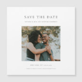 Chic Minimal Moderne Foto Sla de datummagneet op (Voorkant)