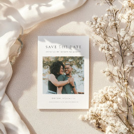 Chic Minimal Moderne Fotobruiloft Save The Date