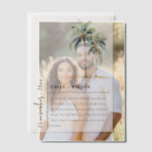 Chic Minimal Palm Trees Tropical Couples Douche Vellum Uitnodigingen (Offset (Koppel))