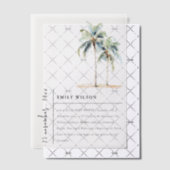 Chic Minimal Palm Trees Tropisch Baby shower Vellum Uitnodigingen (Offset (Uitnodiging))