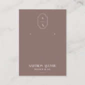 Chic Minimal Roos Custom Monogram Oorsprongsverton Visitekaartje (Voorkant)