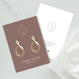 Chic Minimal Roos Custom Monogram Oorsprongsverton Visitekaartje