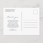 Chic Minimal Simple Photo Weddenschap Hartelijk da Briefkaart (Achterkant)