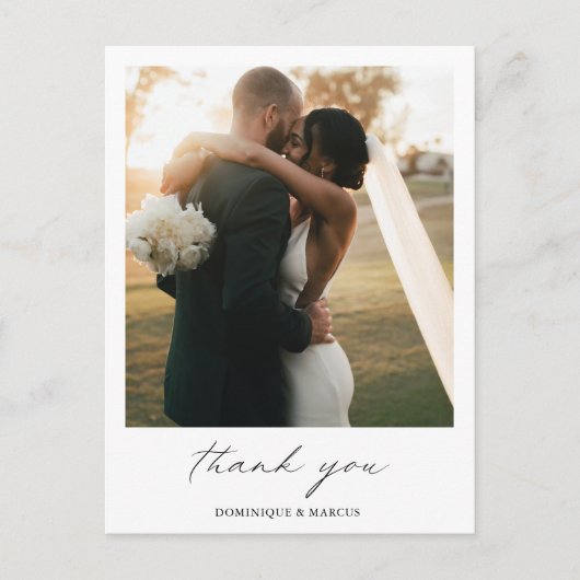 Chic Minimal Simple Photo Weddenschap Hartelijk da Briefkaart (Voorkant)