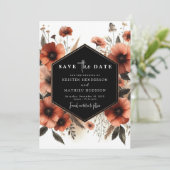 Chic Minimal Terracotta bruiloft Save The Date (Staand voorkant)