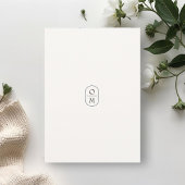 Chic Minimal Typography Monogram Wedding Kaart