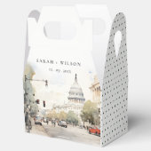 Chic Minimal Washington DC, Verenigde Staten Water Bedankdoosjes (Geopend)