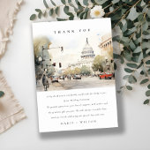 Chic Minimal Washington DC, Verenigde Staten Water Bedankkaart