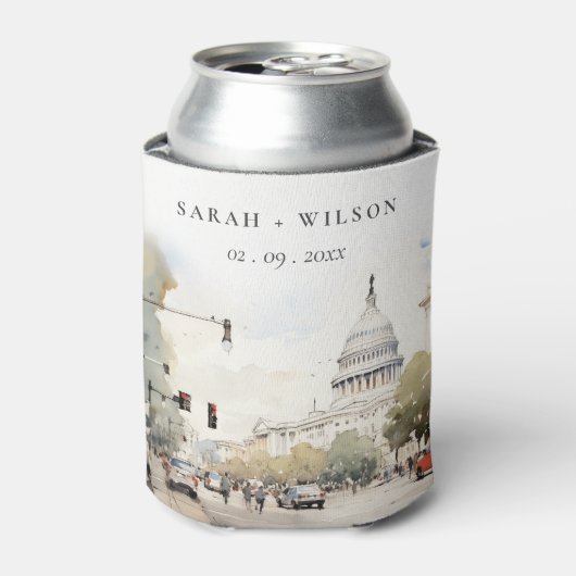 Chic Minimal Washington DC, Verenigde Staten Water Blikjeskoeler (Blikje Voorkant)